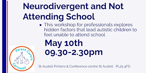 Neurodivergent and Not attending School Workshop for Professionals primary image