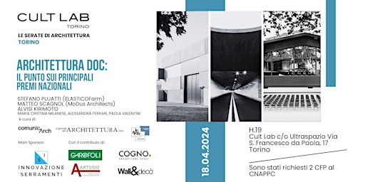 Hauptbild für LE SERATE DI ARCHITETTURA TORINO: Architettura DOC