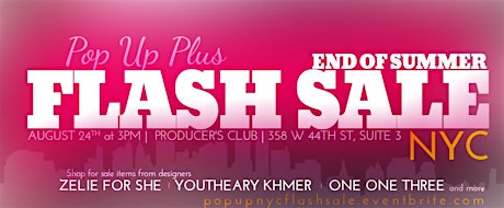Pop Up Plus NY SUMMER FLASH SALE primary image