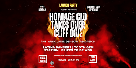 HOMAGE X CLIFF DIVE TAKEOVER