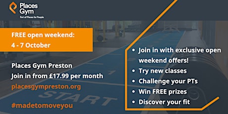Places Gym Preston, free open weekend primary image