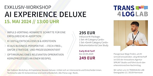Primaire afbeelding van Workshop: AI Experience Session Deluxe