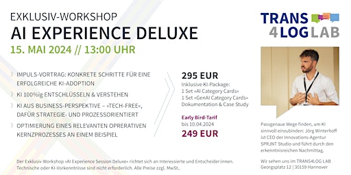 Hauptbild für Workshop: AI Experience Session Deluxe