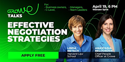 Imagen principal de Growe Talks: "Effective Negotiation Strategies" with Linda Netsch