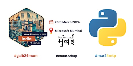 Global AI Bootcamp 2024 - Mumbai | Mar'24 MTP Python primary image