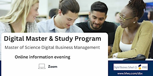 Hauptbild für Online information evening Digital Business School at the HfWU