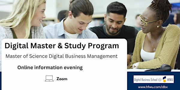 Online information evening Digital Business School at the HfWU