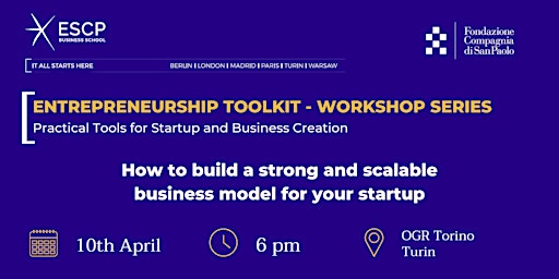 Hauptbild für How to build a strong and scalable business model for your startup Workshop