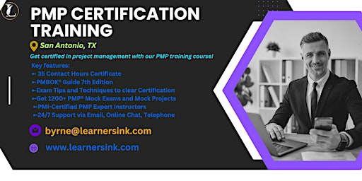 Primaire afbeelding van PMP Exam Prep Certification Training Courses in San Antonio, TX