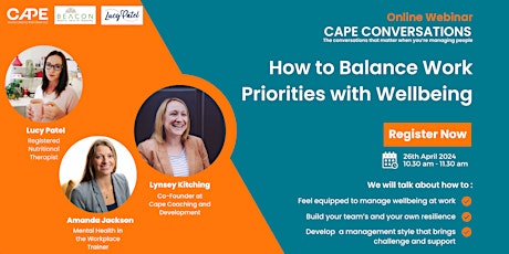 How managers can balance work priorities with wellbeing