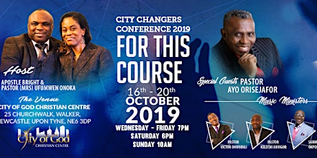 City Changers' Conference 2019 ( One of North East of  England’s most  prestigious  Conference)  primary image