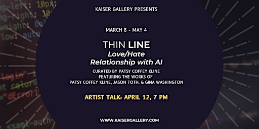 Imagem principal do evento Artist Talk with artists of Thin Line: Love/Hate Relationship with AI