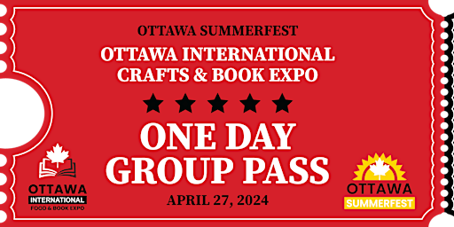 Group Pass | Ottawa  International  Food & Book Expo 2024 - April 27  primärbild