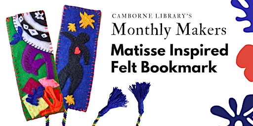 Imagen principal de Matisse Inspired Felt Bookmark - Monthly Makers