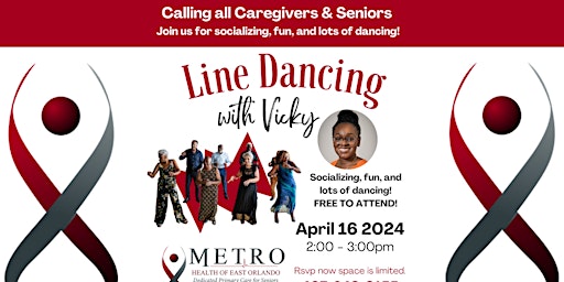 Imagem principal do evento Free Senior  65+ Line Dancing at Metro Health of East Orlando