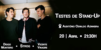 Primaire afbeelding van Testes de Stand Up com Diogo Monteiro, Strog e Vicente Vinagre