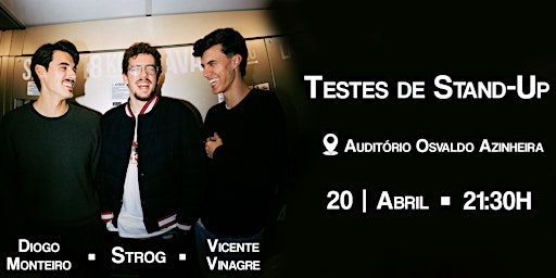 Primaire afbeelding van Testes de Stand Up com Diogo Monteiro, Strog e Vicente Vinagre