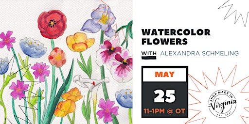 Hauptbild für Watercolor Flowers w/Alexandra Schmeling