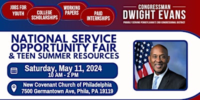 Immagine principale di Congressman Evans National Service Opportunity Fair & Teen Summer Resources 