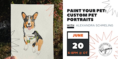 Paint Your Pet: Custom Pet Portraits w/Alexandra Schmeling