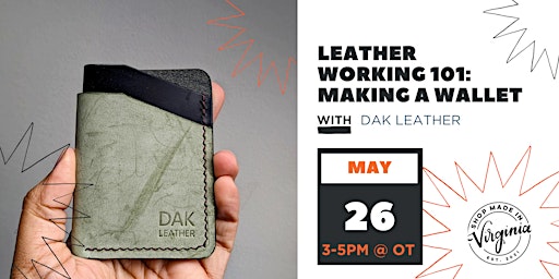 Imagen principal de Leatherworking 101: Making a wallet w/DAK Leather