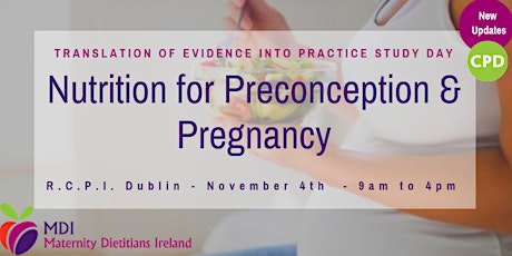 Nutrition for Preconception & Pregnancy– Translating Research into Practice primary image
