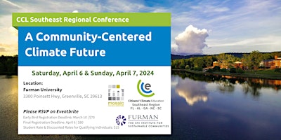 Primaire afbeelding van A Community-Centered Climate Future 2024 CCL Southeast Conference