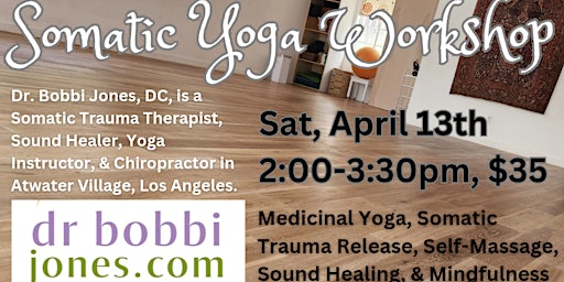 Primaire afbeelding van Somatic Yoga Workshop with Dr. Bobbi Jones, D.C.