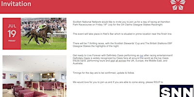 Imagem principal do evento Scottish National Network @ Hamilton Racecourse Friday 19 July 2024