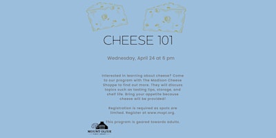 Imagem principal do evento Cheese 101