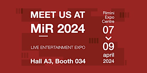 Imagen principal de MIR 2024 - Hall A3 Booth 034