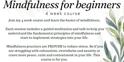 Online Beginners Mindfulness Course primary image