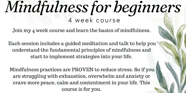 Online Beginners Mindfulness Course