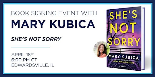 Mary Kubica "She's Not Sorry" Book Discussion & Signing Event  primärbild