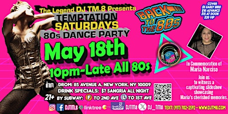 80s Dance Extravaganza with the Legend DJ TM.8