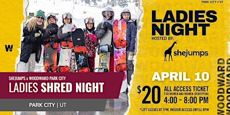 SheJumps x Woodward Park City | Ladies Shred Night Meetup | UT primary image