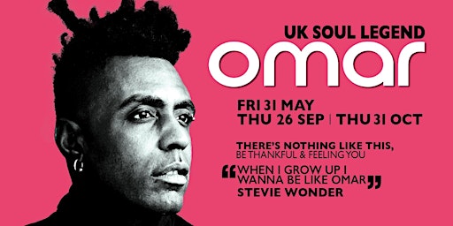 Imagem principal do evento Omar | UK's Soul Legend