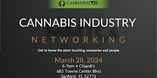 Image principale de Greater ORLANDO Area Cannabis Business Networking at Chianti's Sanford