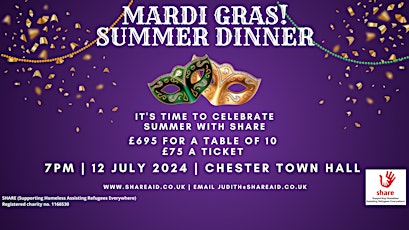 Mardi Gras! Summer Party in aid of SHARE Chester