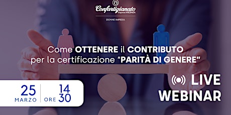 Hauptbild für Webinar: CONTRIBUTI PER LA CERTIFICAZIONE DI GENERE