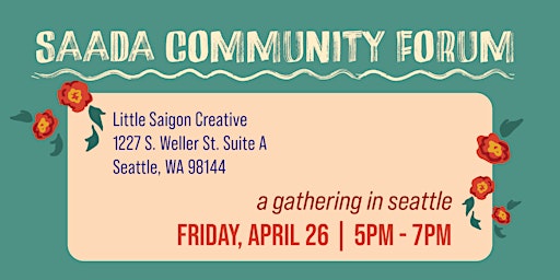 Hauptbild für SAADA Community Forum in Seattle