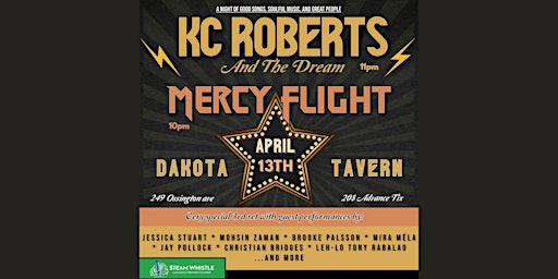 KC Roberts and the Dream w/ Mercy Flight & special guests primary image