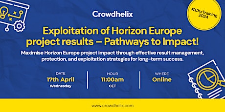 Exploitation of Horizon Europe project results – Pathways to Impact!