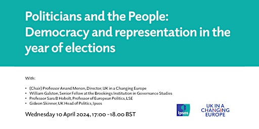 Imagen principal de Ipsos & UKICE event: Democracy & representation in the year of elections