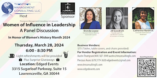 Image principale de Influential Women in Leadership - Celebrating Women's History Month 2024