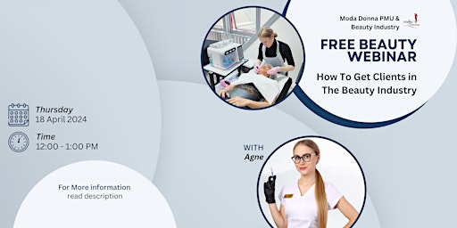 "How to Get Clients in the Beauty Industry” Online Beauty Career Webinar primary image