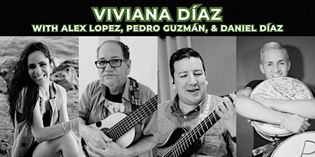 Viviana Díaz con los Grandes: Pedro Guzmán, Alex López y Daniel Díaz