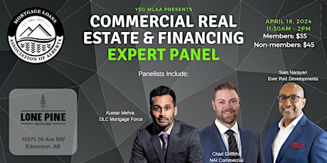 Imagen principal de Edmonton MLAA Presents - Commercial Real Estate & Lending Panel