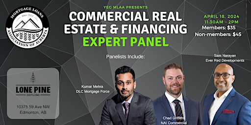 Image principale de Edmonton MLAA Presents - Commercial Real Estate & Lending Panel