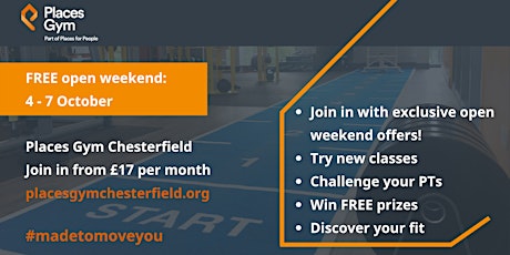 Places Gym Chesterfield, free open weekend primary image